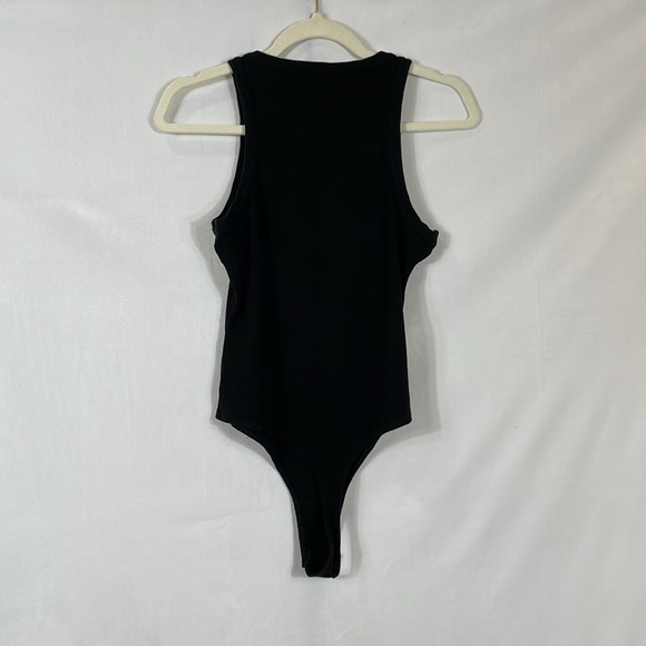 Marine Layer Bodysuit M Black Ribbed Fabric. Soft 95% Tencel 5% Spandex EUC - Picture 4 of 9